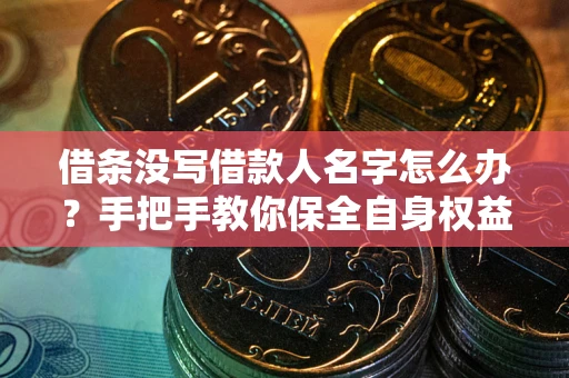 北京借条没写借款人名字怎么办？手把手教你保全自身权益